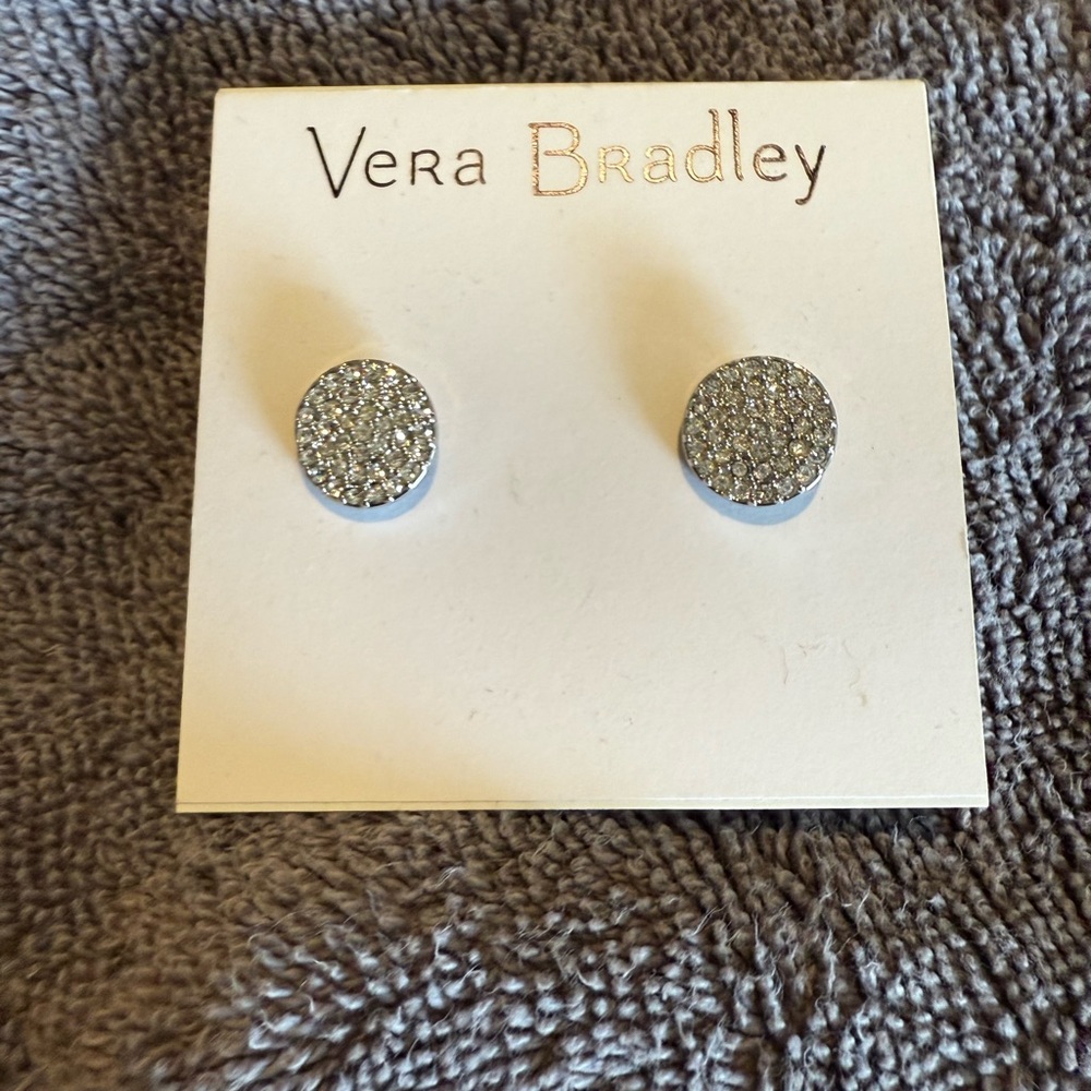 Vera Bradley Silver Pavé Stud Earrings